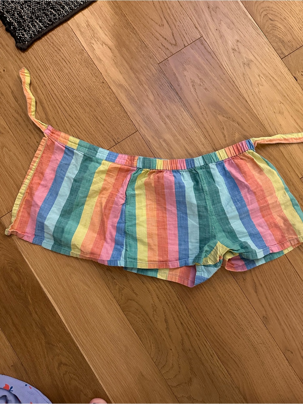 Hanna Andersson Multicolor Vertical Stripe Muslin Skort